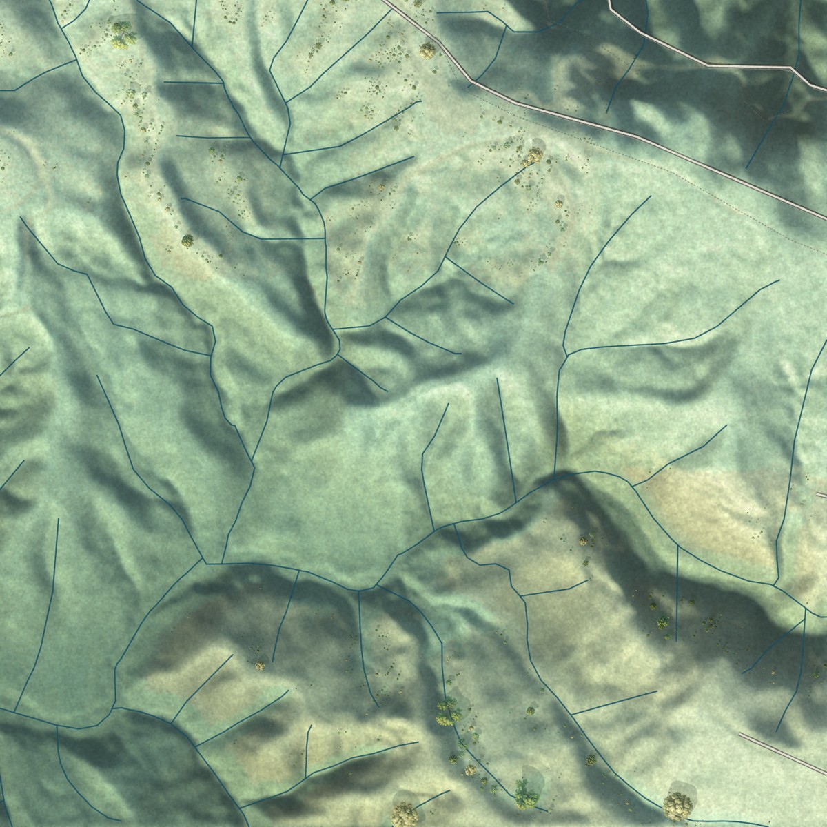 Second close-up of the map of Naselle, Washington print showing more streets and buildings