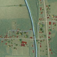 Second close-up of the map of Natchez, Louisiana print showing more streets and buildings