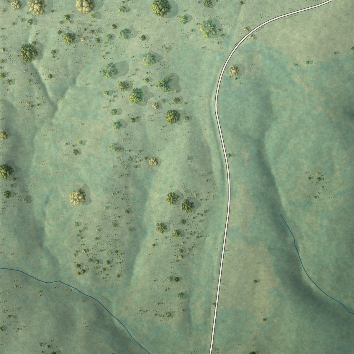 Second close-up of the map of Nathalie, Virginia print showing more streets and buildings
