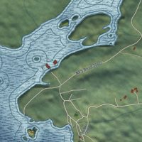 Second close-up of the map of Naukati Bay, Alaska print showing more streets and buildings
