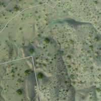 Second close-up of the map of Navajo, New Mexico print showing more streets and buildings