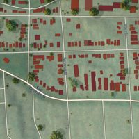 Second close-up of the map of Near Eastside, New York print showing more streets and buildings