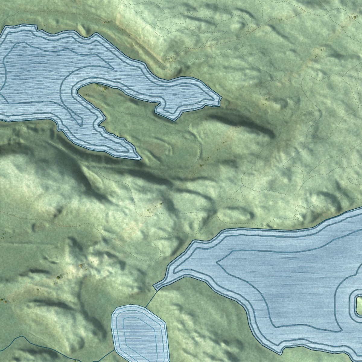 Second close-up of the map of Negaunee, Michigan print showing more streets and buildings