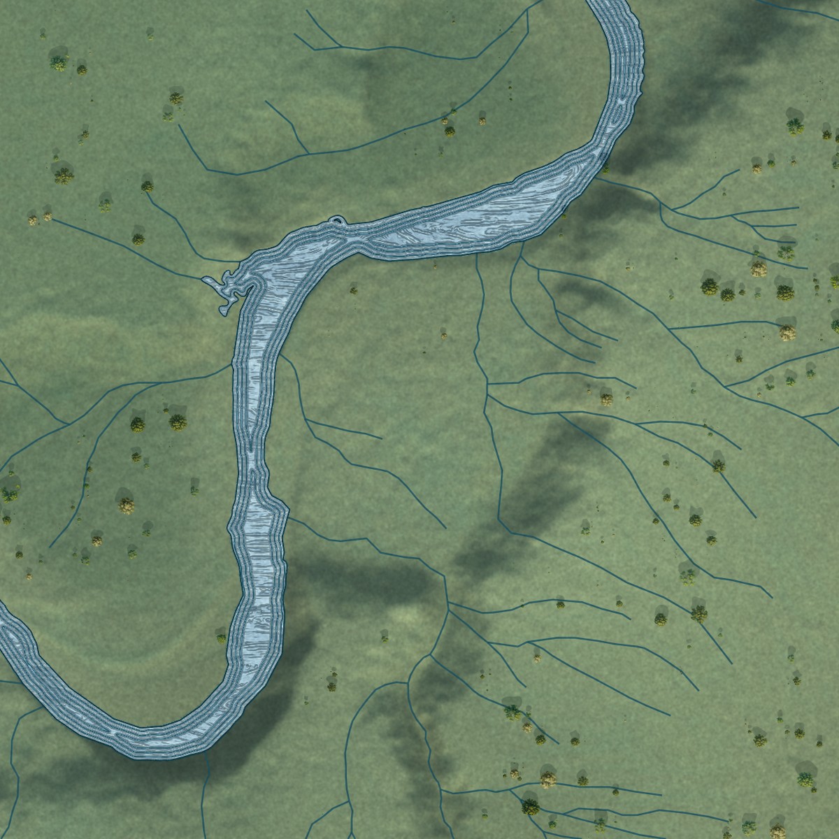 Second close-up of the map of Nelchina, Alaska print showing more streets and buildings