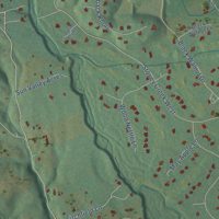 Second close-up of the map of Nellysford, Virginia print showing more streets and buildings