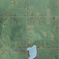 Second close-up of the map of Nelson, Michigan print showing more streets and buildings