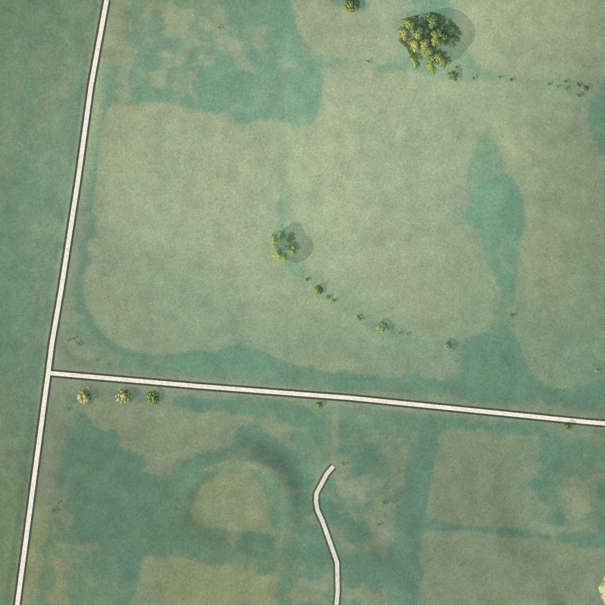 Second close-up of the map of Nelson, Missouri print showing more streets and buildings