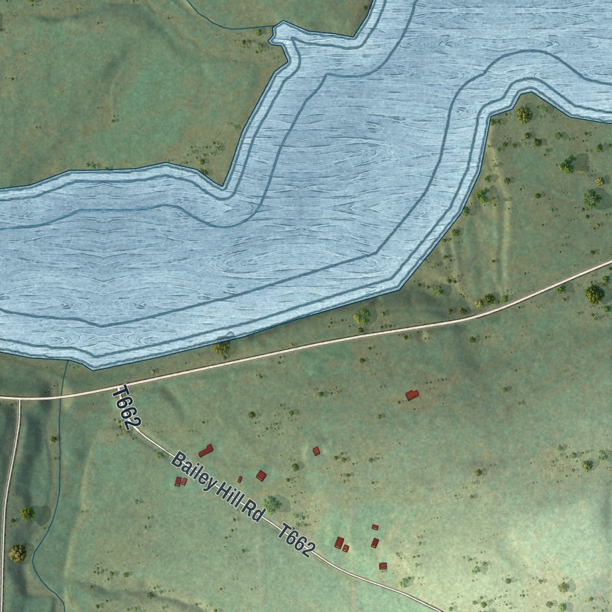Second close-up of the map of Nelson, Pennsylvania print showing more streets and buildings
