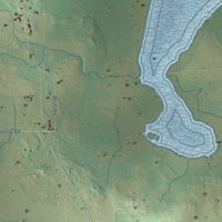 Second close-up of the map of Nepeuskun, Wisconsin print showing more streets and buildings