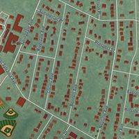 Second close-up of the map of Neptune City, New Jersey print showing more streets and buildings