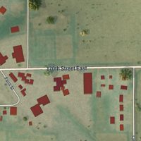 Second close-up of the map of Nerstrand, Minnesota print showing more streets and buildings