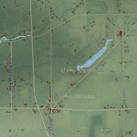 Second close-up of the map of Neva, Wisconsin print showing more streets and buildings