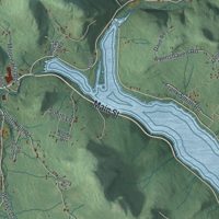 Second close-up of the map of Neversink, New York print showing more streets and buildings