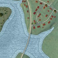 Second close-up of the map of New Alexandria, Pennsylvania print showing more streets and buildings