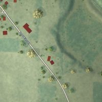 Second close-up of the map of New Bedford, Illinois print showing more streets and buildings