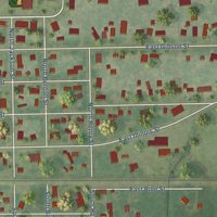 Second close-up of the map of New Berlin, Illinois print showing more streets and buildings
