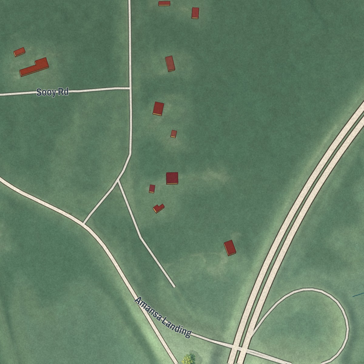 Second close-up of the map of New Gretna, New Jersey print showing more streets and buildings