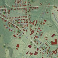 Second close-up of the map of New Haven, Macomb County, Michigan print showing more streets and buildings