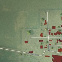 Second close-up of the map of New Holland, Illinois print showing more streets and buildings