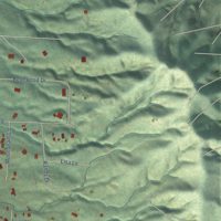 Second close-up of the map of New Hope, Oregon print showing more streets and buildings