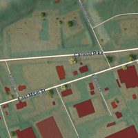 Second close-up of the map of New Kingstown, Pennsylvania print showing more streets and buildings