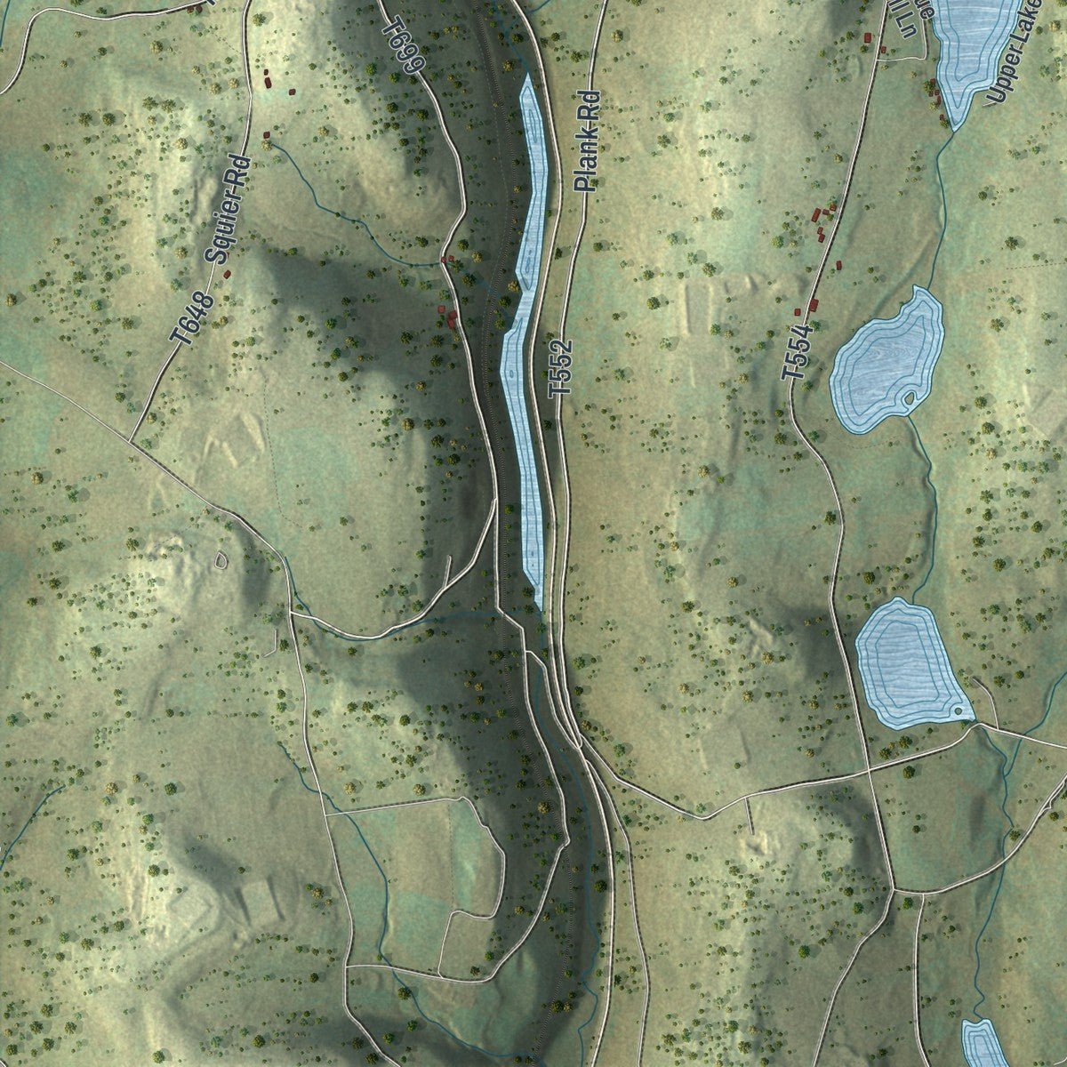 Second close-up of the map of New Milford, Susquehanna County, Pennsylvania print showing more streets and buildings