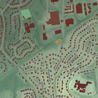 Second close-up of the map of New Providence, New Jersey print showing more streets and buildings