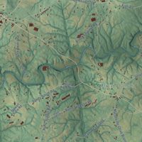 Second close-up of the map of New Salem, North Carolina print showing more streets and buildings