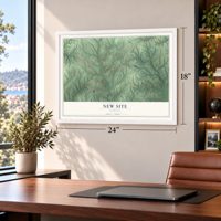 New Site, Alabama map, 18 x 24 inch print in a white frame in a home office