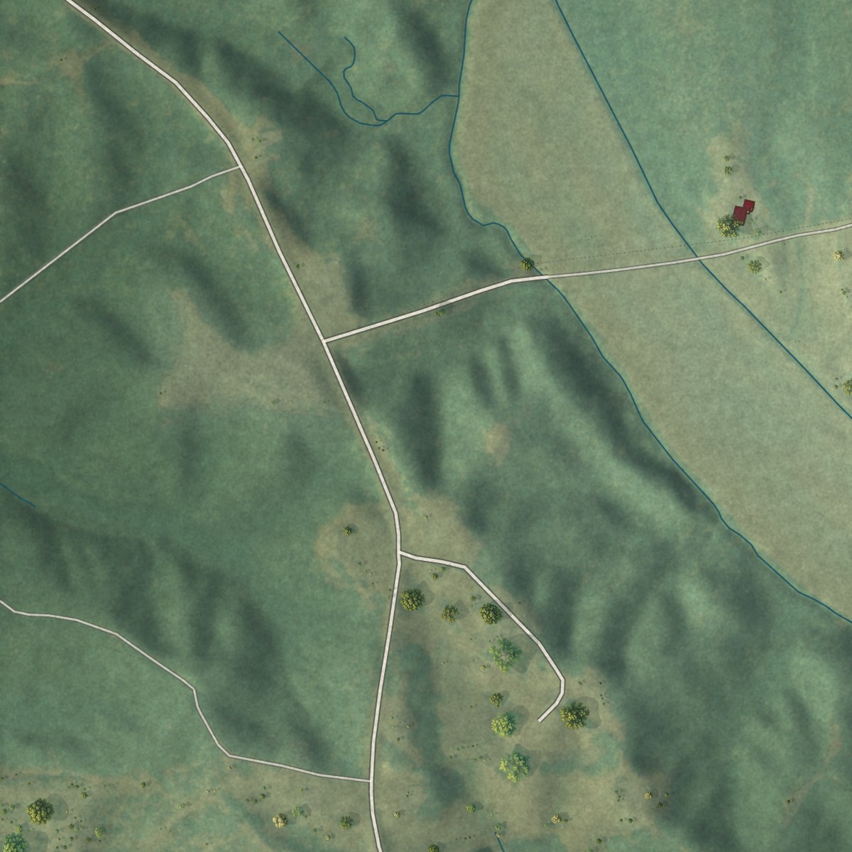 Second close-up of the map of New Site, Mississippi print showing more streets and buildings