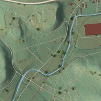 Second close-up of the map of New Stanton, Pennsylvania print showing more streets and buildings