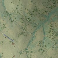 Second close-up of the map of New Ulm, Texas print showing more streets and buildings
