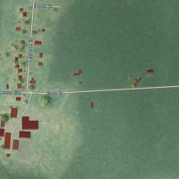 Second close-up of the map of Newald, Wisconsin print showing more streets and buildings