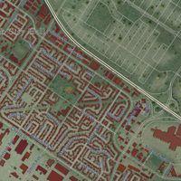 Second close-up of the map of Newark, California print showing more streets and buildings
