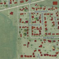 Second close-up of the map of Newark, Illinois print showing more streets and buildings