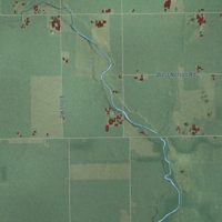 Second close-up of the map of Newark, Michigan print showing more streets and buildings