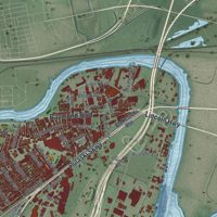 Second close-up of the map of Newark, New Jersey print showing more streets and buildings