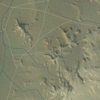 Second close-up of the map of Newcomb, New Mexico print showing more streets and buildings