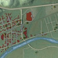 Second close-up of the map of Newcomerstown, Ohio print showing more streets and buildings