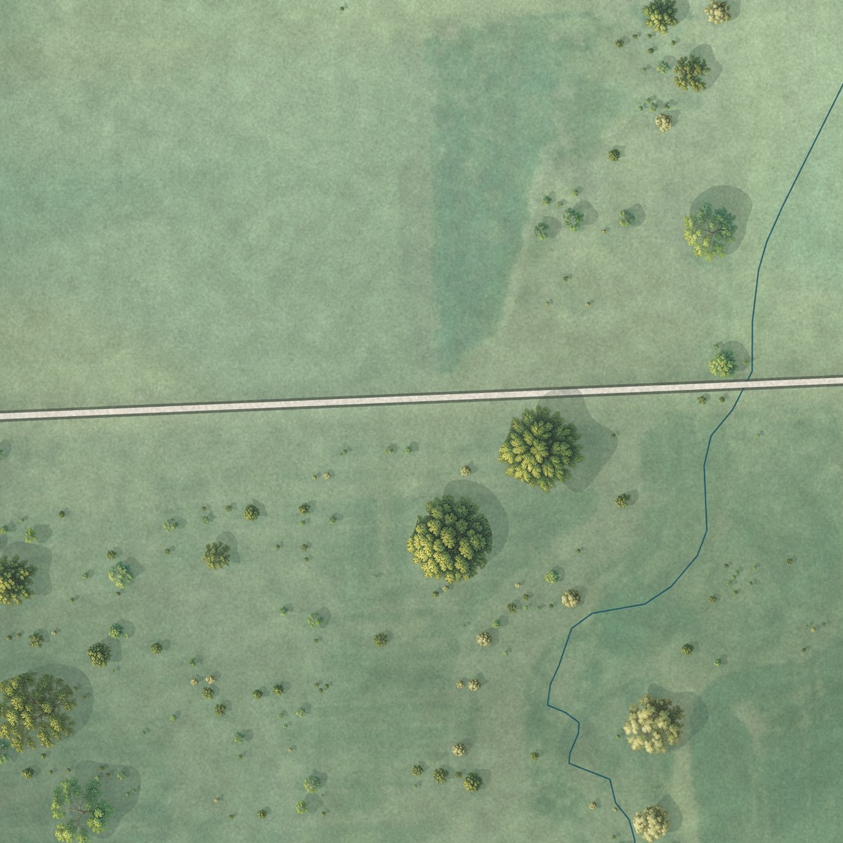 Second close-up of the map of Newdale Colony, South Dakota print showing more streets and buildings