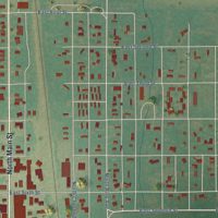 Second close-up of the map of Newkirk, Oklahoma print showing more streets and buildings