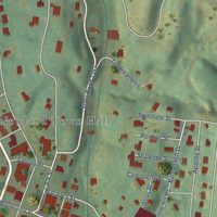 Second close-up of the map of Newland, North Carolina print showing more streets and buildings