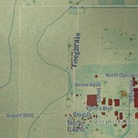 Second close-up of the map of Newport, Arkansas print showing more streets and buildings