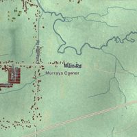 Second close-up of the map of Newstead, New York print showing more streets and buildings