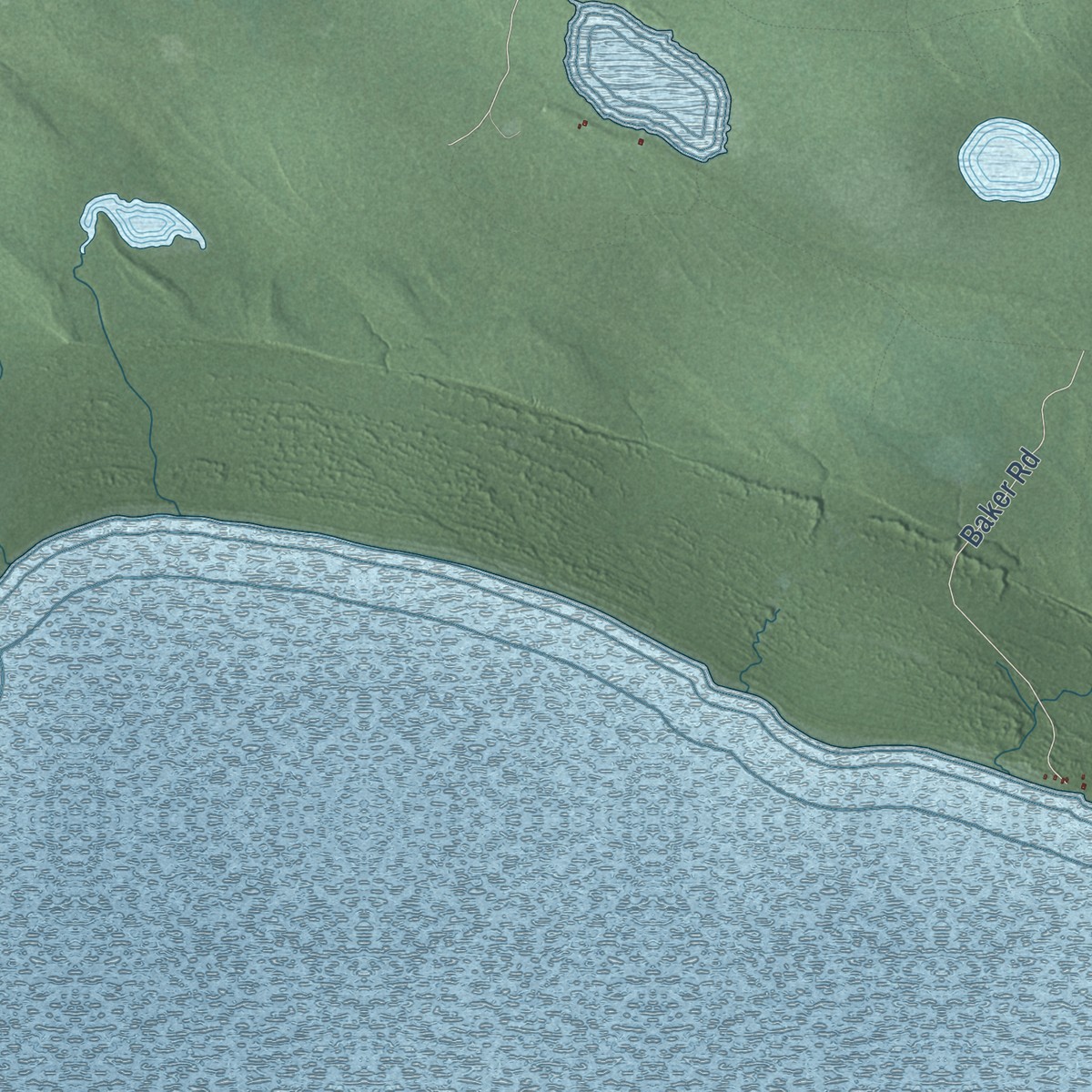 Second close-up of the map of Newton, Mackinac County, Michigan print showing more streets and buildings