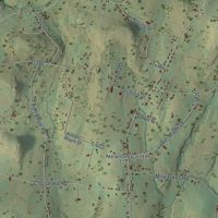 Second close-up of the map of Newton, Pennsylvania print showing more streets and buildings