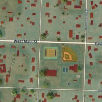 Second close-up of the map of Newton, Utah print showing more streets and buildings