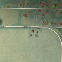 Second close-up of the map of Newtonia, Missouri print showing more streets and buildings