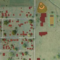 Second close-up of the map of Niantic, Illinois print showing more streets and buildings