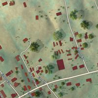 Second close-up of the map of Nickelsville, Virginia print showing more streets and buildings